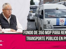 Se habilitará fondo de 350 mdp para modernización del transporte público en Puebla