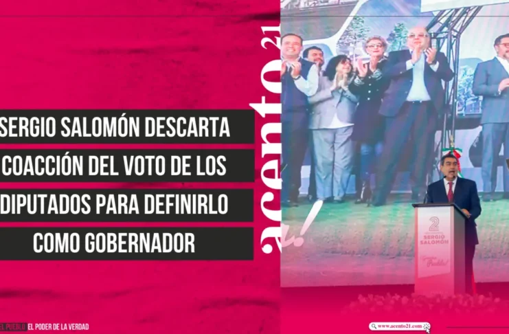 Sergio Salomón descarta coacción del voto de los diputados para definirlo como gobernador