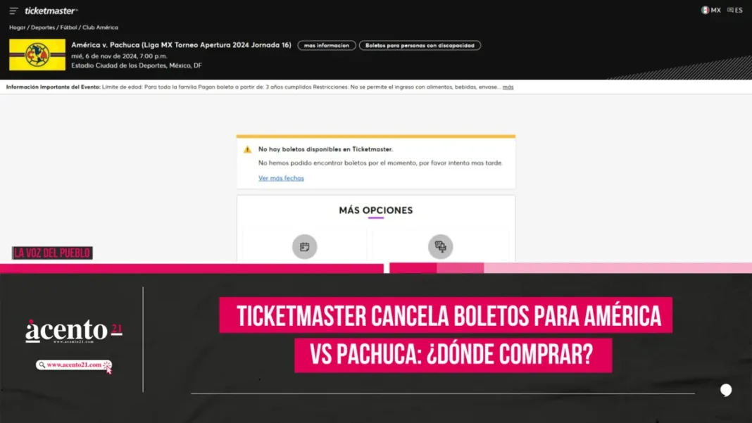 Ticketmaster cancela boletos para América vs Pachuca ¿Dónde comprar