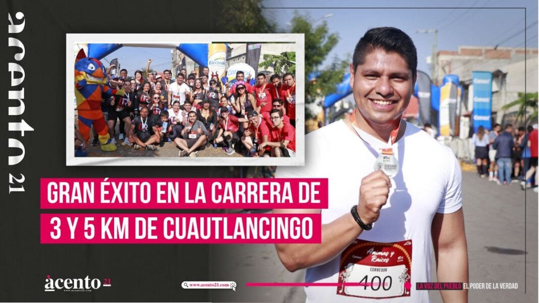 Todo un éxito carrera de 3 y 5 km en Cuautlancingo