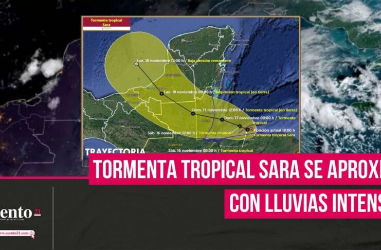 Tormenta tropical Sara amenaza México con lluvias torrenciales