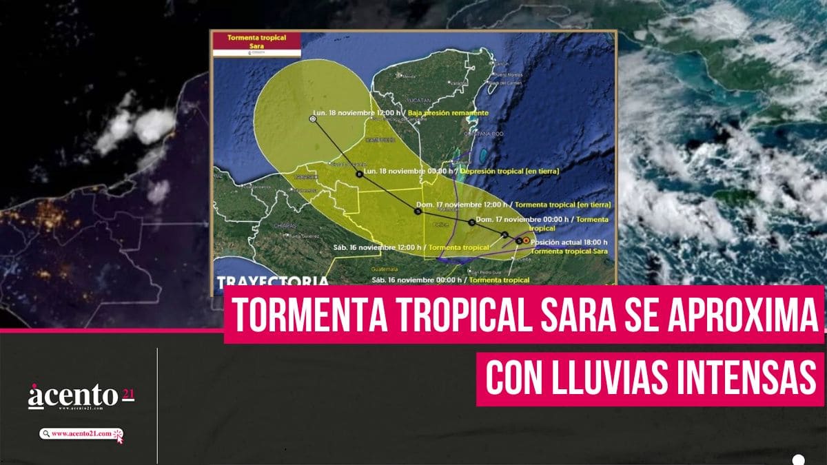 Tormenta tropical Sara amenaza México con lluvias torrenciales