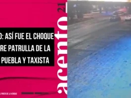 VIDEO Así fue el choque entre patrulla de la SSC Puebla y Taxista