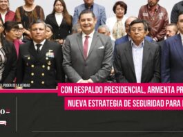 Con respaldo presidencial, Alejandro Armenta presenta nueva estrategia de seguridad para Puebla