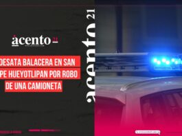 Se desata balacera en San Felipe Hueyotlipan por robo de una camioneta