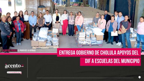 Entrega Gobierno de Cholula apoyos del DIF a escuelas del municipio