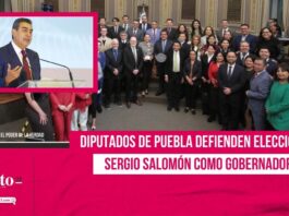 Diputados de Puebla defienden elección de Sergio Salomón como gobernador