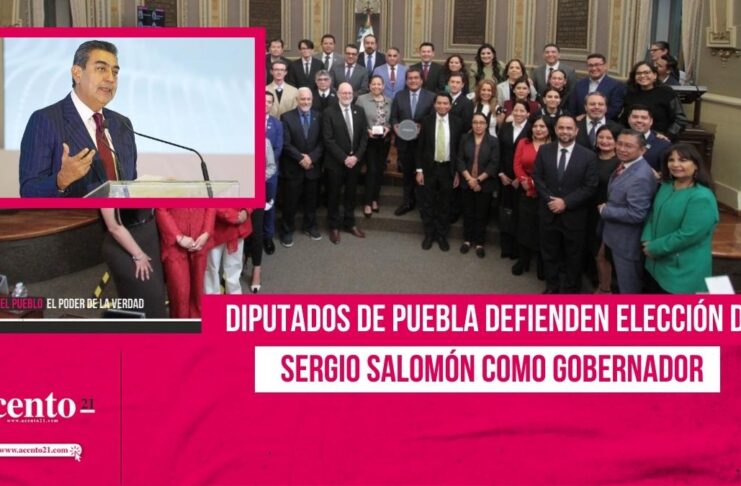 Diputados de Puebla defienden elección de Sergio Salomón como gobernador