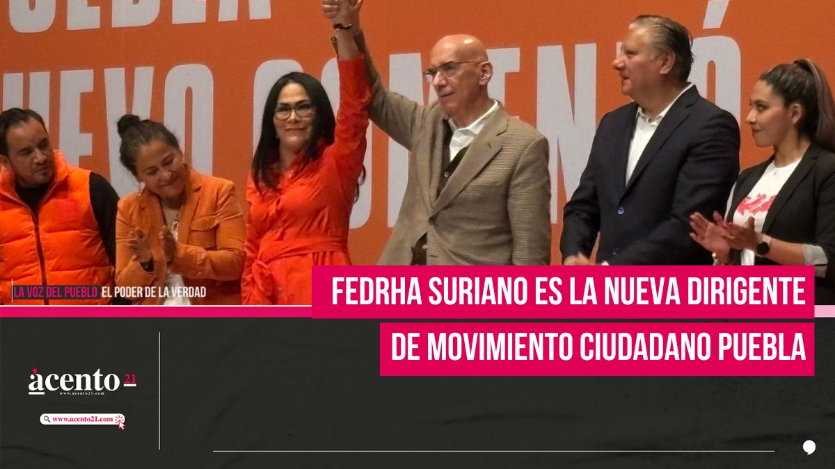 Fedrha Suriano es la nueva dirigente de Movimiento Ciudadano Puebla