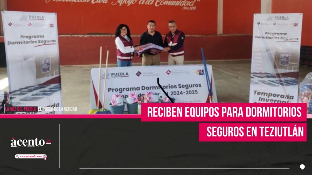 Reciben equipos para Dormitorios Seguros en Teziutlán