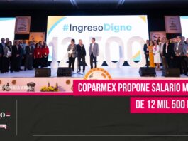 Coparmex propone salario mínimo de 12 mil 500 pesos