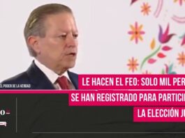 Solo mil personas se han registrado para participar en la elección de la Reforma Judicial