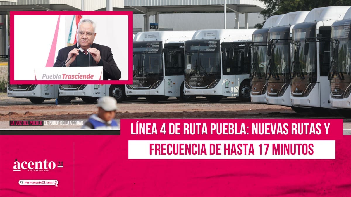 Línea 4 de RUTA Puebla: Nuevas rutas y frecuencia de hasta 17 minutos