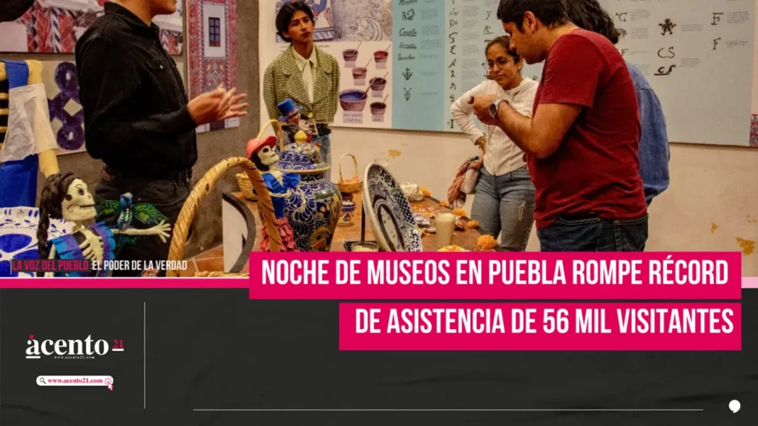 Noche de Museos en Puebla rompe récord de asistencia de 56 mil visitantes