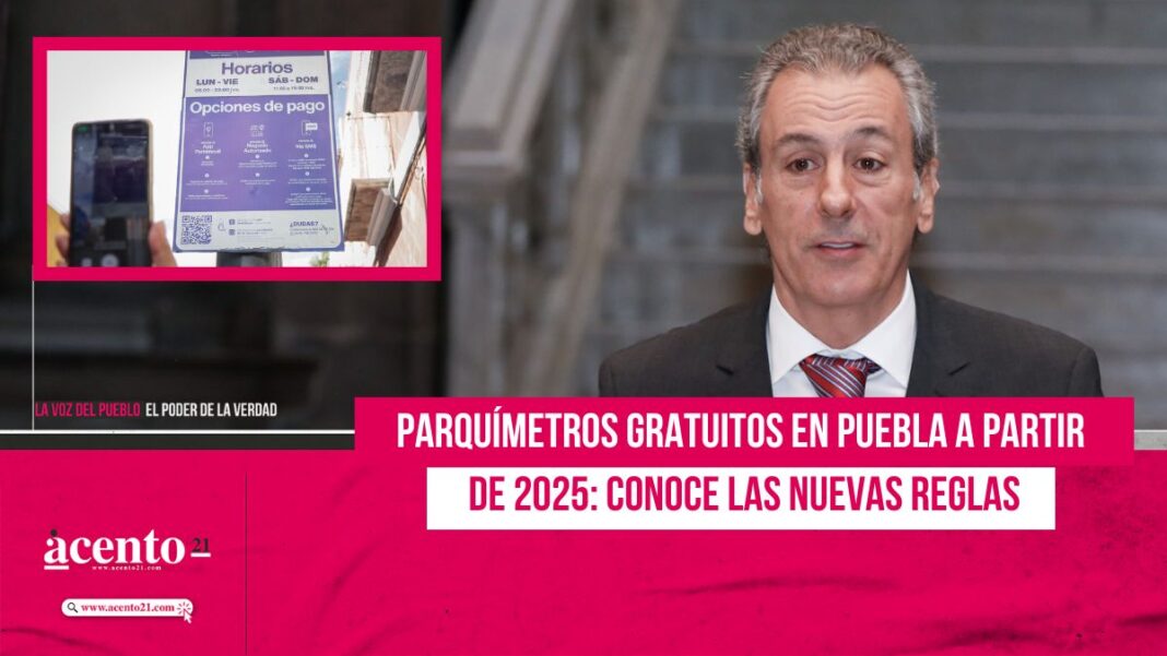 Parquímetros gratuitos en Puebla a partir de 2025