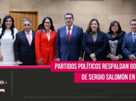 Partidos políticos respaldan gobierno de Sergio Salomón en Puebla