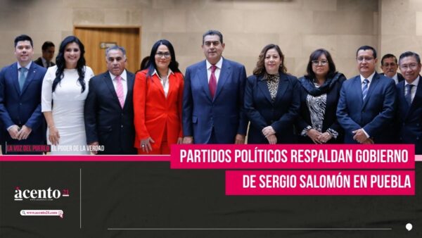 Partidos políticos respaldan gobierno de Sergio Salomón en Puebla