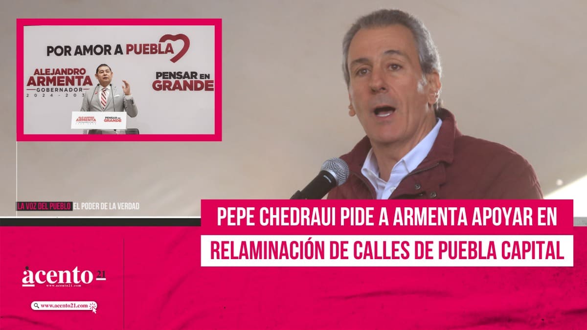 Pepe Chedraui pide a Armenta apoyar en relaminación de calles de Puebla capital