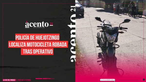 Policía de Huejotzingo localiza motocicleta robada tras operativo