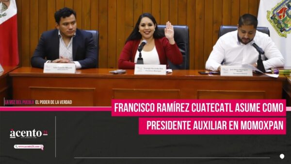 Francisco Ramírez Cuatecatl asume como presidente auxiliar en Momoxpan