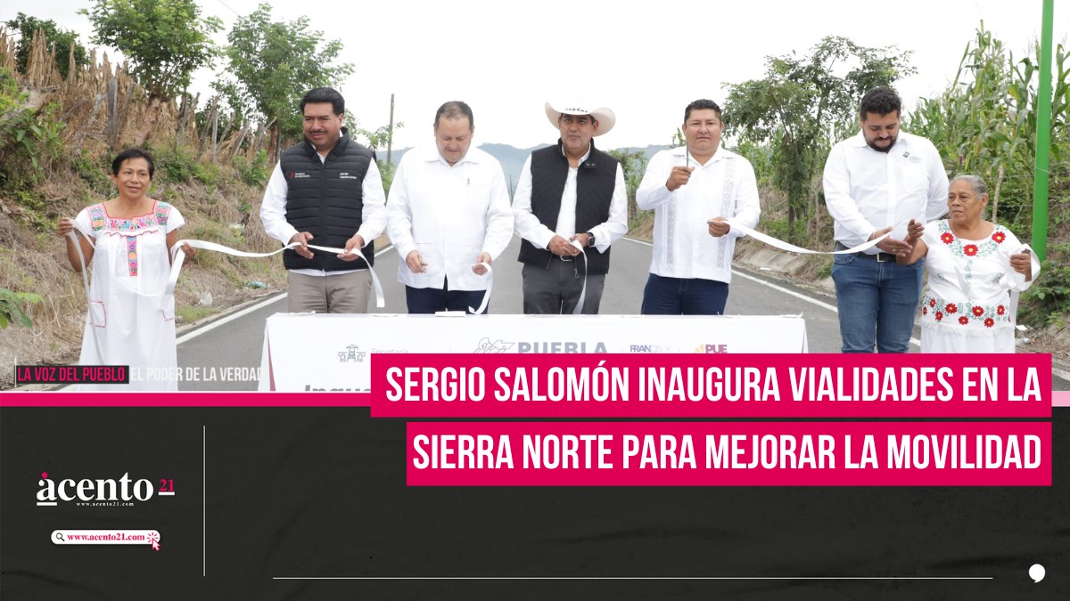 Sergio Salomón entrega vialidades en la Sierra Norte