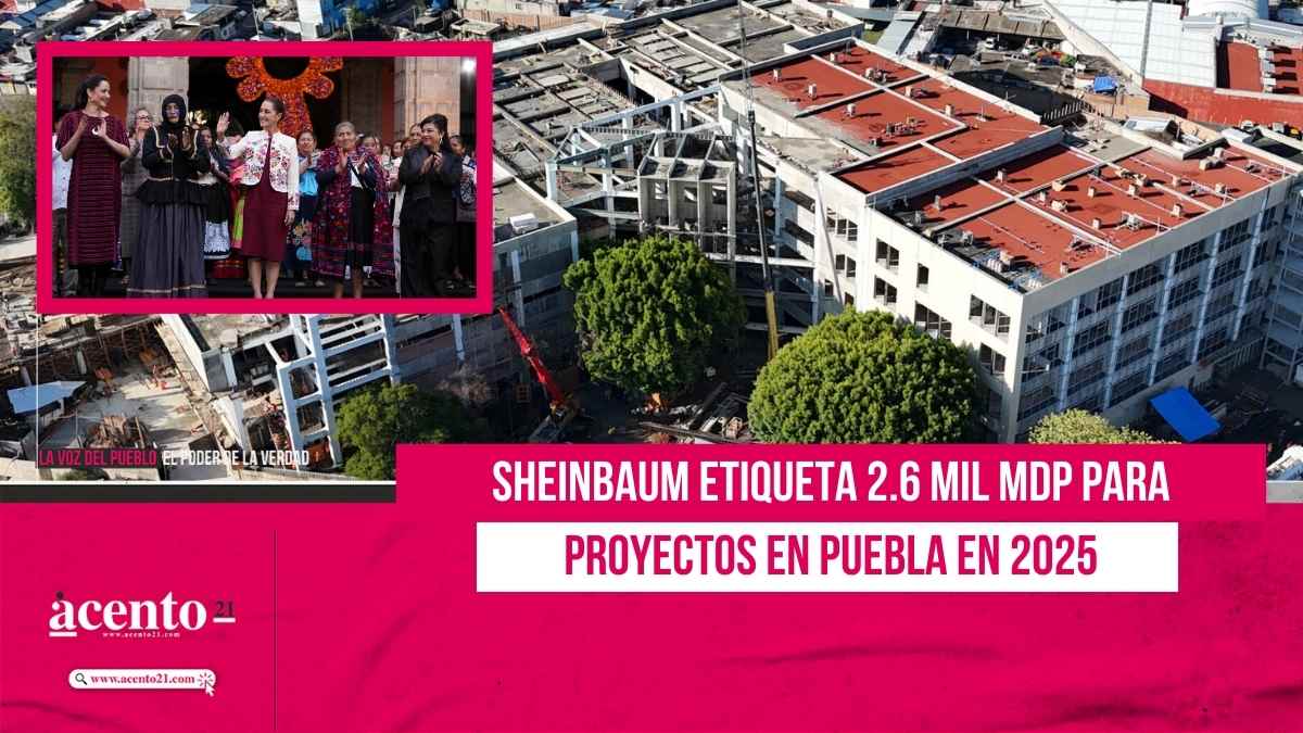 Sheinbaum etiqueta 2.6 mil mdp para proyectos en Puebla en 2025