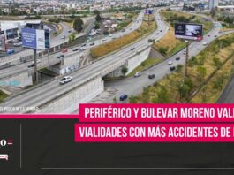 vialidades con más accidentes de Puebla