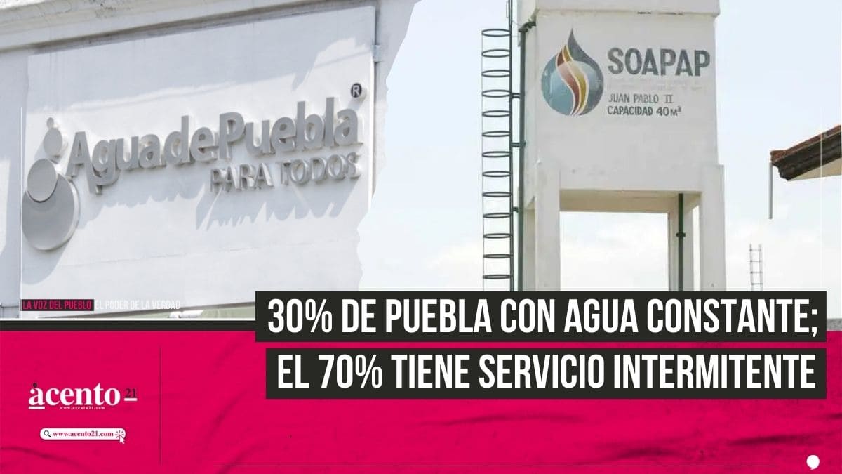 ¿Solo el 30% de Puebla recibe agua diaria Agua de Puebla y SOAPAP lo explican