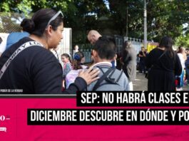 ¡Atención padres! No habrá clases el 6 de diciembre SEP