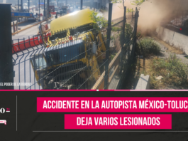 Accidente en la autopista México-Toluca deja varios lesionados