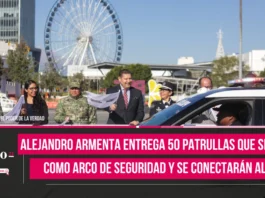 Alejandro Armenta entrega 50 patrullas que servirán como arco de seguridad y se conectarán al C5