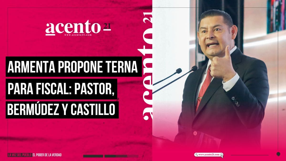 Armenta propone a Idamis Pastor, Federico Bermúdez y Fernando Castillo para fiscal de Puebla