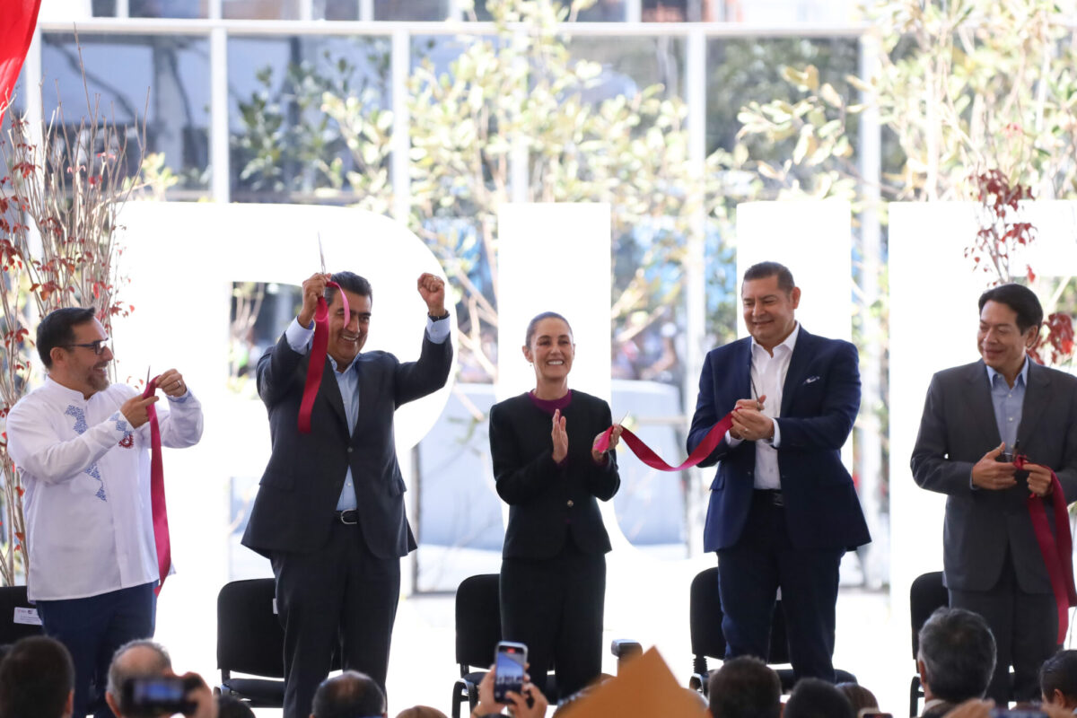 Claudia Sheinbaum, Sergio Salomón y Armenta inauguran CECyT 20 y la UPII del IPN en Puebla