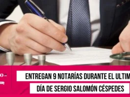 Entregan 9 notarías durante el ultimo día de Sergio Salomón Céspedes