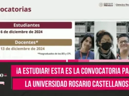 Esta es la convocatoria para la Universidad Rosario Castellanos