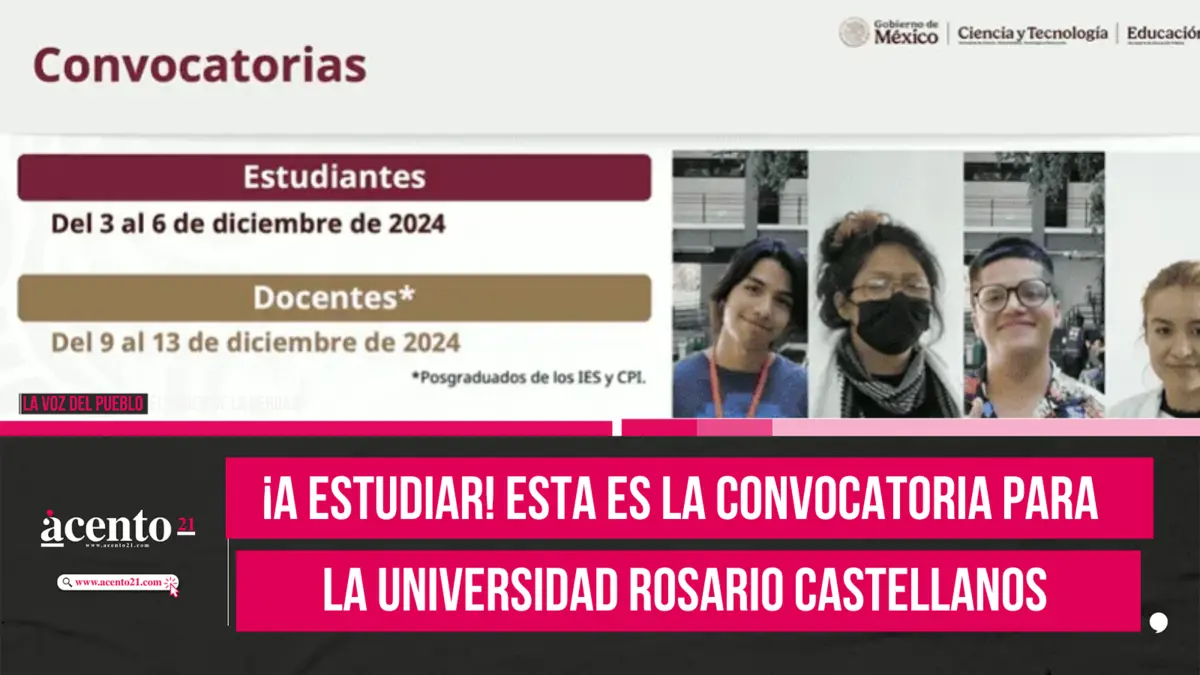 Esta es la convocatoria para la Universidad Rosario Castellanos