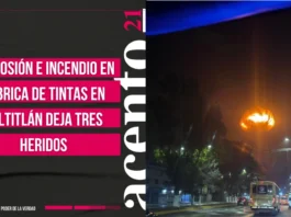 Explosión e incendio en fábrica de tintas en Tultitlán deja tres heridos