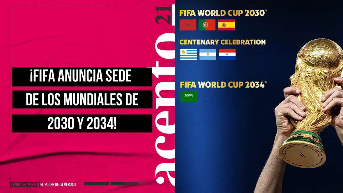 FIFA anuncia sede de los Mundiales de 2030 y 2034