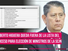 Gilberto Higuera queda fuera de la lista del proceso para elección de ministros de la SCJN