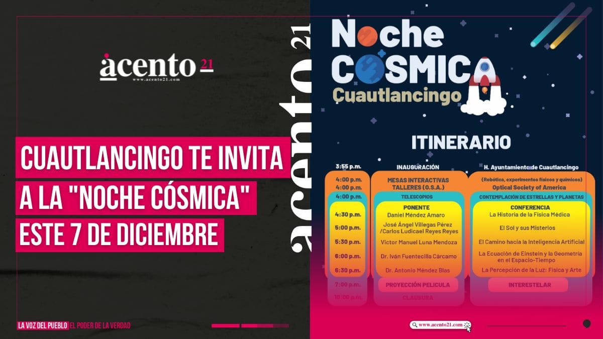 Gobierno de Cuautlancingo invita a las familias a disfrutar de la “Noche Cósmica”