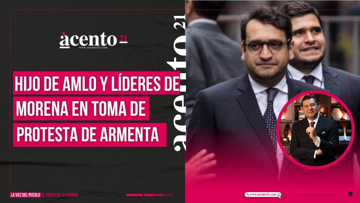 Hijo de AMLO y plana mayor de Morena en la toma de protesta de Alejandro Armenta