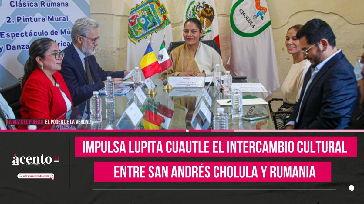 Impulsa Lupita Cuautle el intercambio cultural entre San Andrés Cholula y Rumania