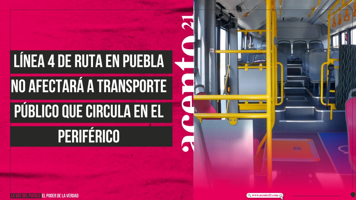 Línea 4 de RUTA en Puebla no afectará a transporte público que circula en el Periférico