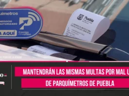 Mantendrán las mismas multas por mal uso de parquímetros de Puebla