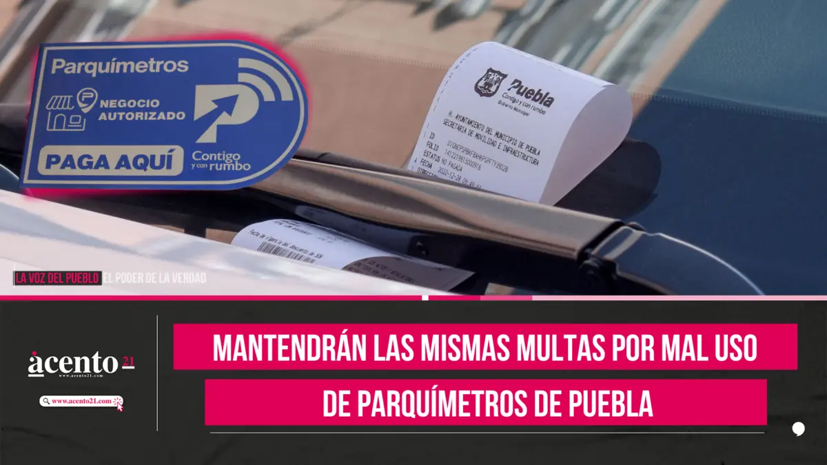 Mantendrán las mismas multas por mal uso de parquímetros de Puebla