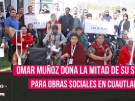 Omar Muñoz entrega la mitad de su salario para beneficio de Cuautlancingo