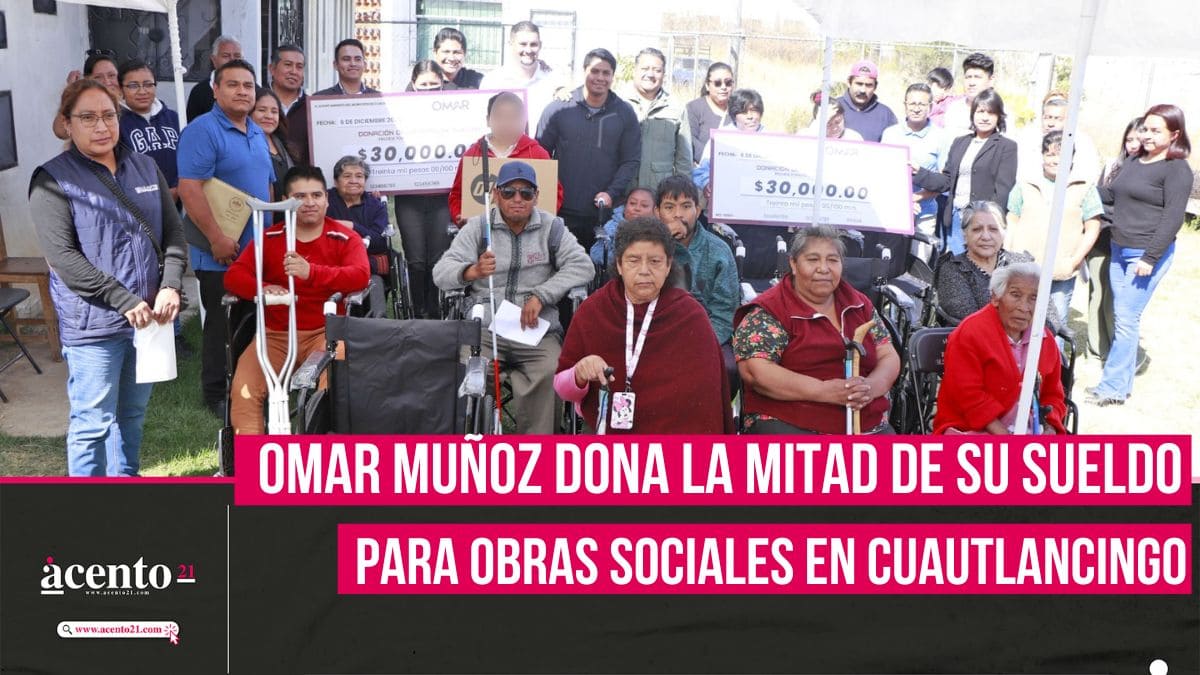 Omar Muñoz entrega la mitad de su salario para beneficio de Cuautlancingo