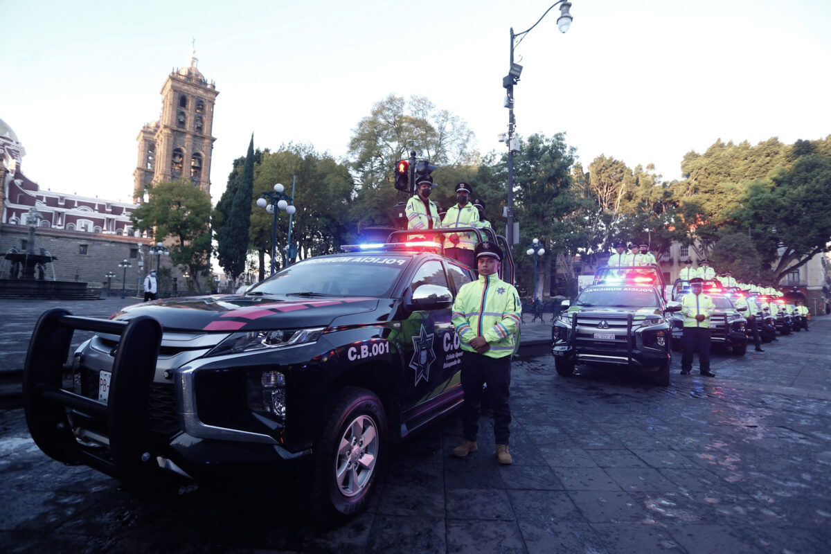 Patrullas del ayuntamiento de Puebla.