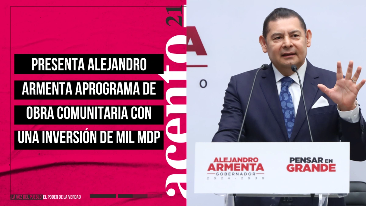 Presenta Alejandro Armenta programa de obra comunitaria con una inversión de mil mdp