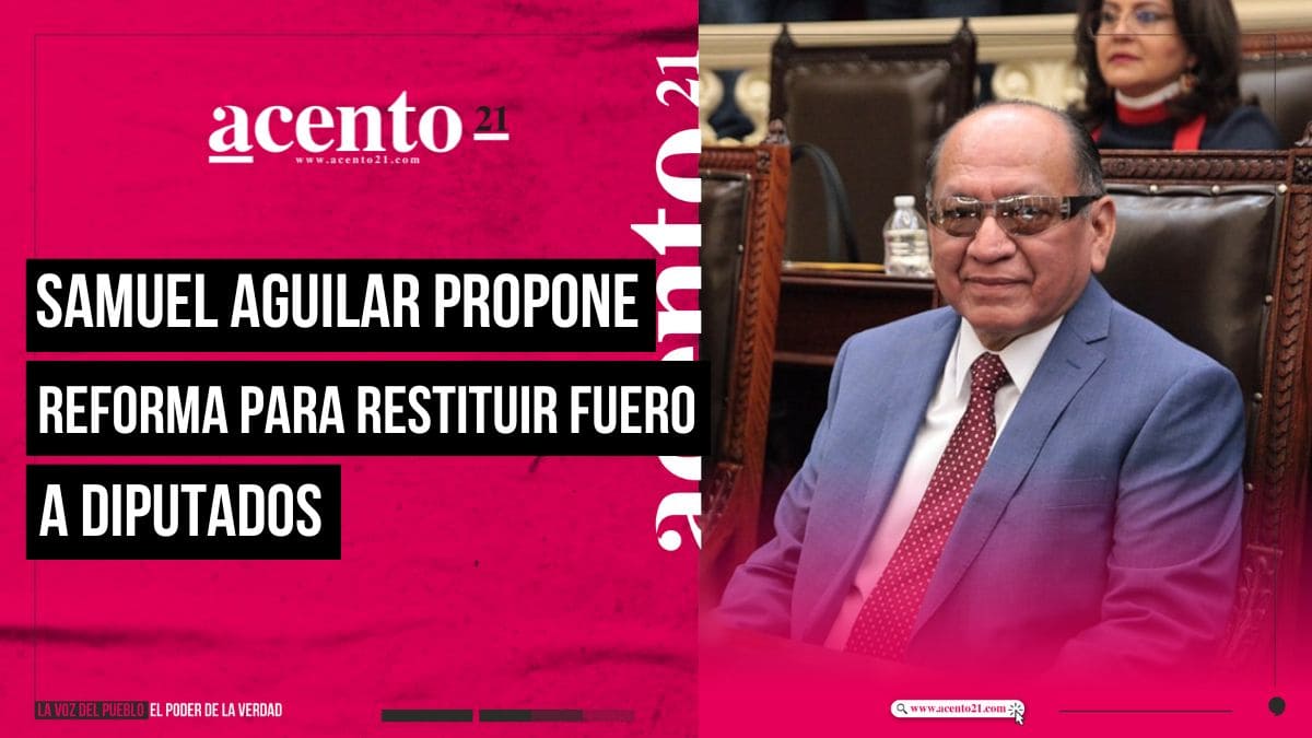 Presenta Samuel Aguilar reforma para devolverle fuero a diputados en Puebla